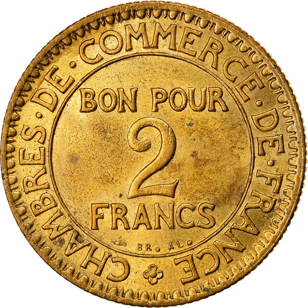Munten, Frankrijk, Chambre de commerce, 2 Francs, 1922, Paris, UNC-