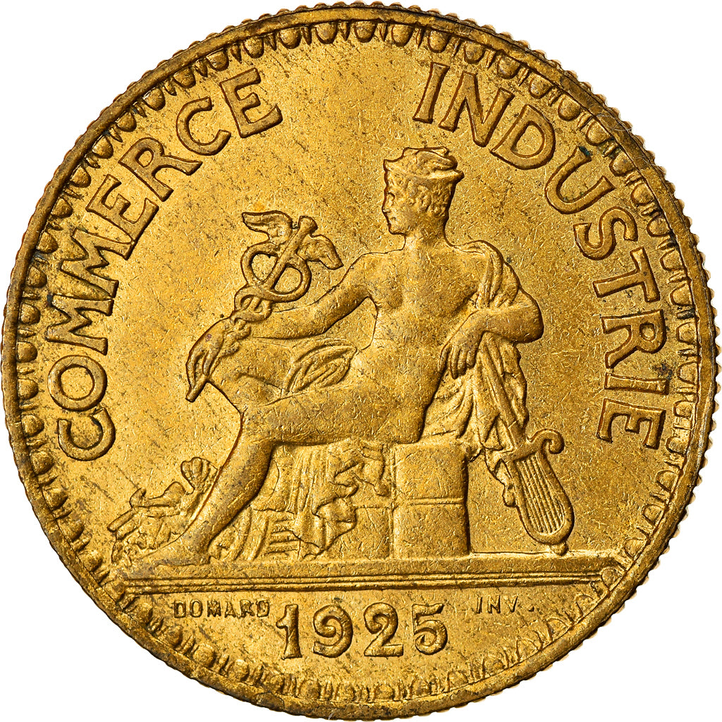 Moeda, França, Chambre de commerce, 2 Francs, 1925, Paris, MS(63)