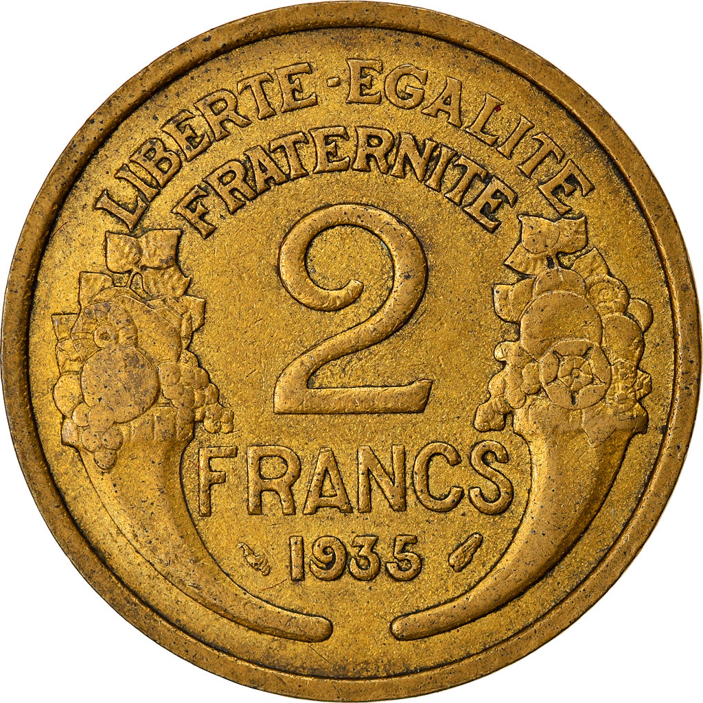 Monnaie, France, Morlon, 2 Francs, 1935, TTB, Aluminum-Bronze, Gadoury:535