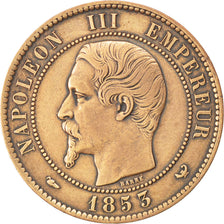 FRANCE, Napoléon III, 10 Centimes, 1853, Lille, KM #771.7, EF(40-45), Bronze, G.