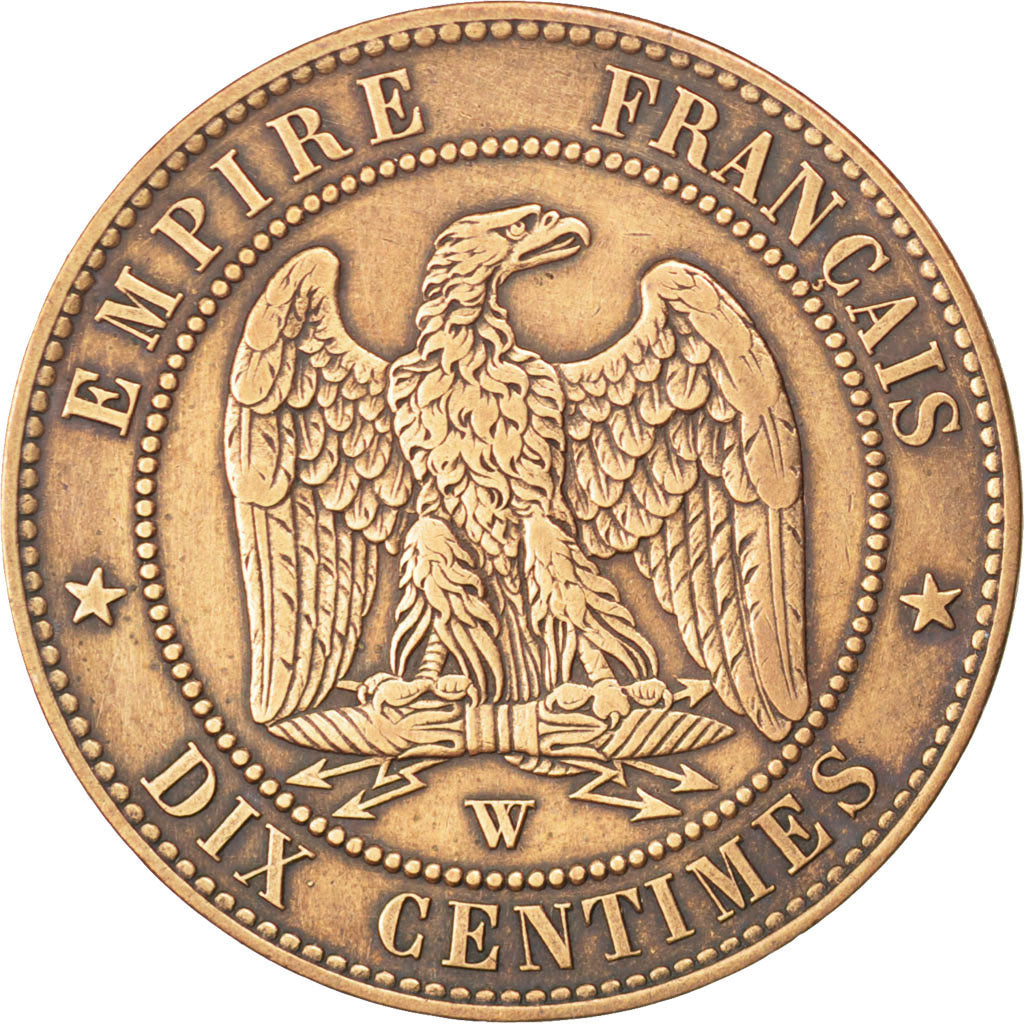 FRANCE, Napoléon III, 10 Centimes, 1853, Lille, KM #771.7, EF(40-45), Bronze, G.