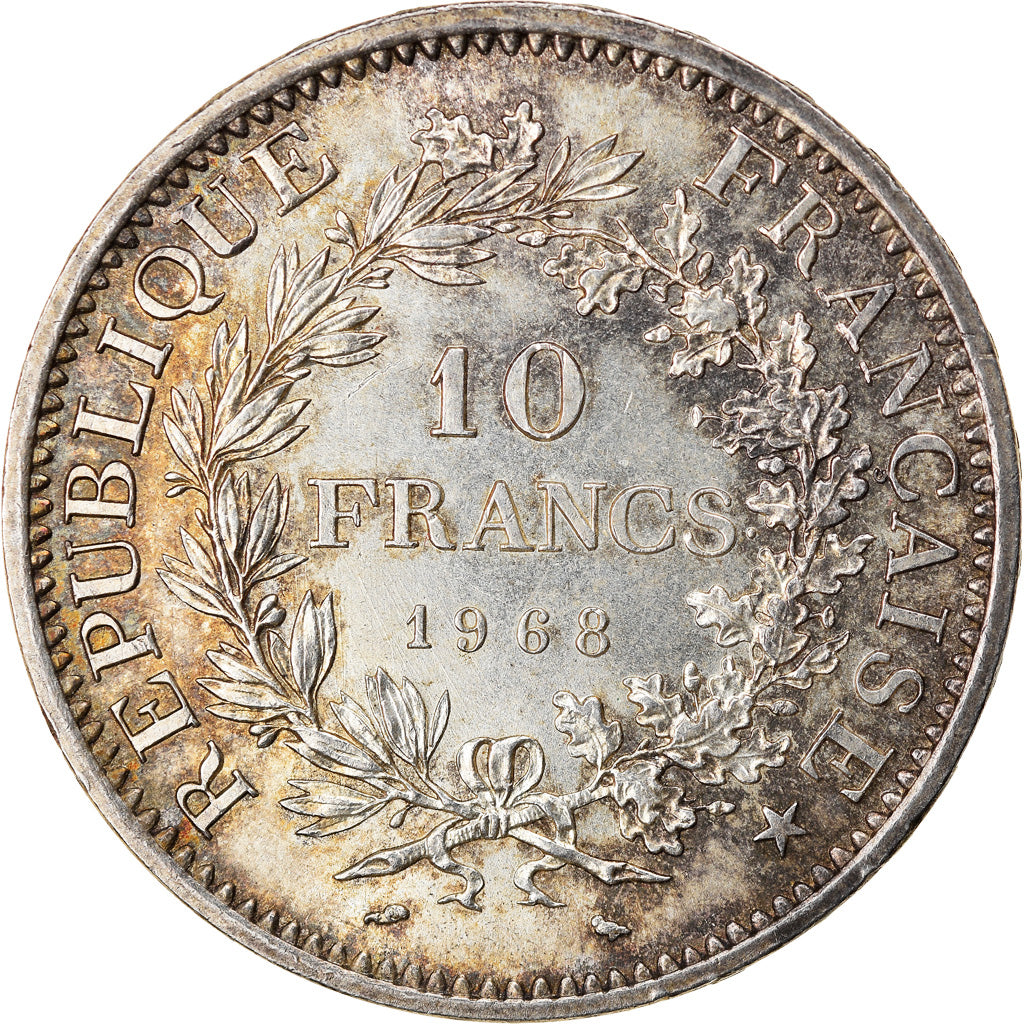 Coin, France, Hercule, 10 Francs, 1968, Paris, EF(40-45), Silver, KM:932