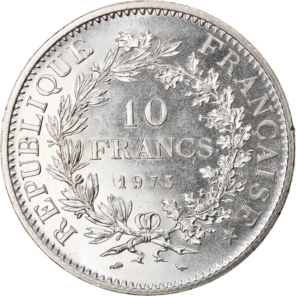 Coin, France, Hercule, 10 Francs, 1973, Paris, MS(63), Silver, KM:932