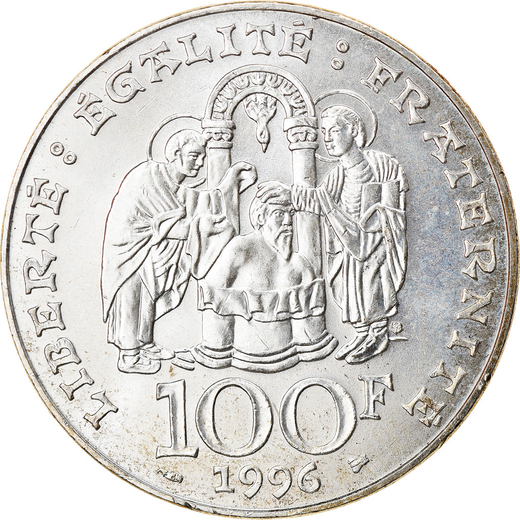 Monnaie, France, Clovis, 100 Francs, 1996, SUP+, Argent, Gadoury:953, KM:1180