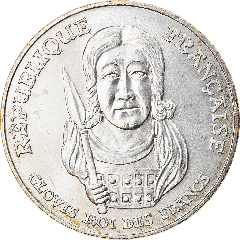 Coin, France, Clovis, 100 Francs, 1996, MS(60-62), Silver, KM:1180, Gadoury:953