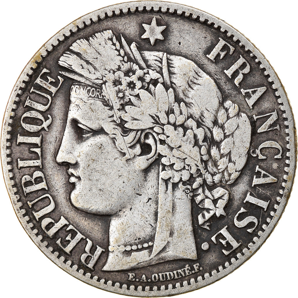 Coin, France, Cérès, 2 Francs, 1870, Paris, EF(40-45), Silver, KM:817.1