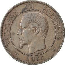 FRANCE, Napoléon III, 10 Centimes, 1854, Lille, KM #771.7, EF(40-45), Bronze, G.