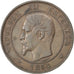 FRANCE, Napoléon III, 10 Centimes, 1854, Lille, KM #771.7, EF(40-45), Bronze, G.