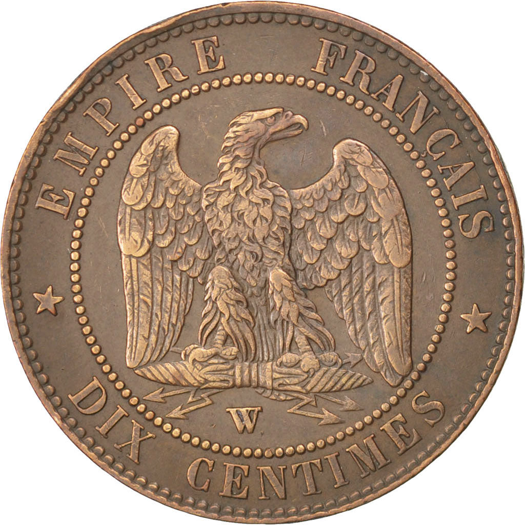 FRANCE, Napoléon III, 10 Centimes, 1856, Lille, KM #771.7, EF(40-45), Bronze, G.