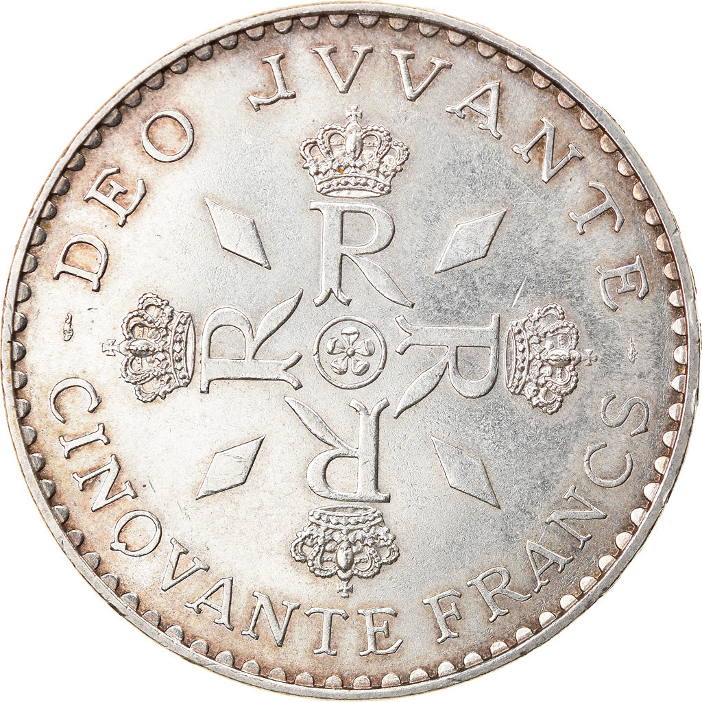 Coin, Monaco, Rainier III, 50 Francs, 1974, AU(55-58), Silver, KM:152.1