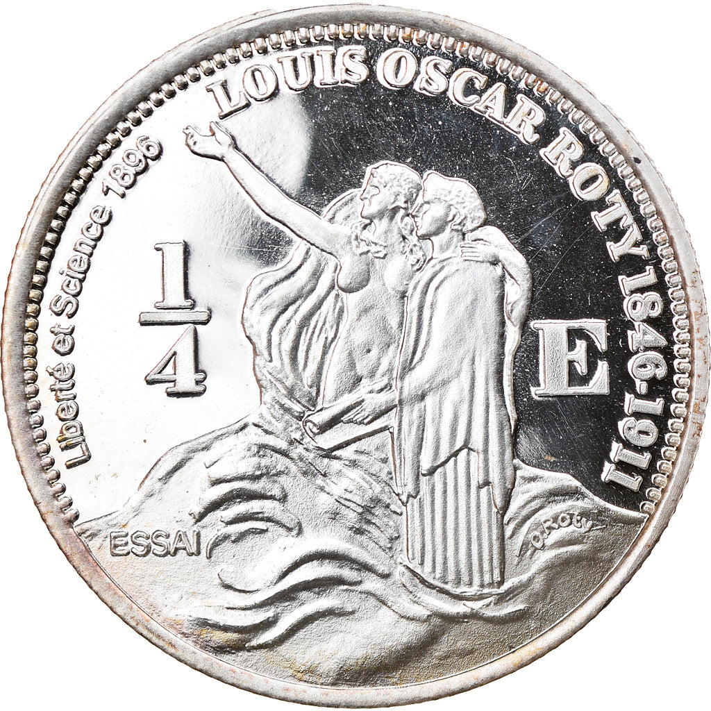 Coin, Guadeloupe, 1/4 Euro, 2004, ESSAI, MS(63), Silver