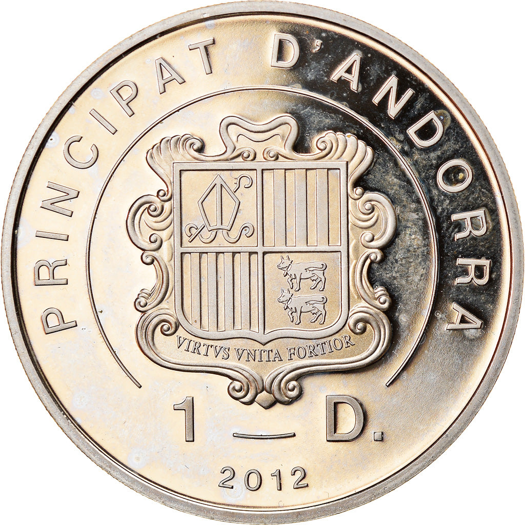 Coin, Andorra, Rouge-gorge, Diner, 2012, MS(64), Cupro-nickel