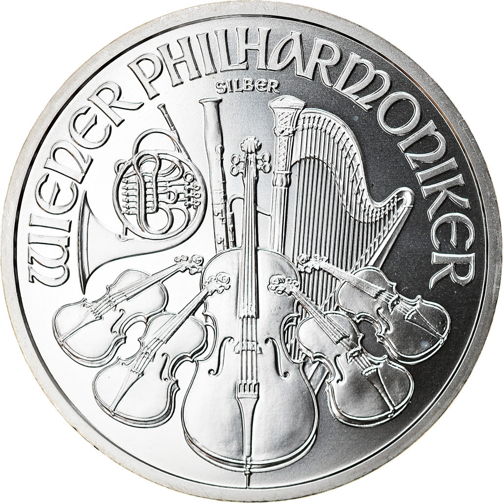 Austria, Philharmonic Orchestra, 1-1/2 Euro, 2010, 1 Oz, MS(63), Silver