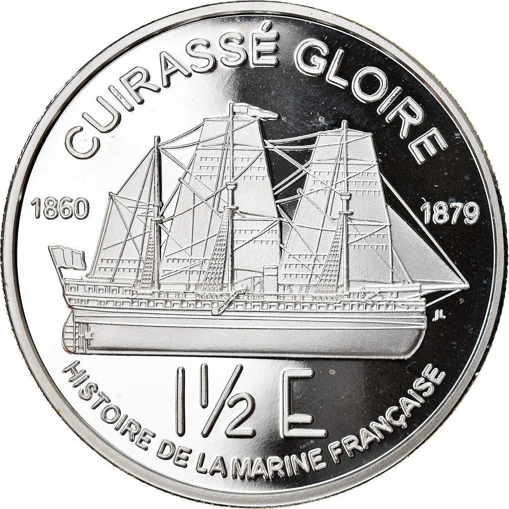 Moneta, Guadalupe, 1-1/2 Euro, 2004, ESSAI, SPL+, Argento