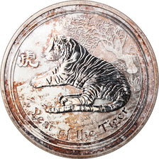 Moneda, Australia, Year of the Tiger, 1 Dollar, 2010, 1 Oz, EBC, Plata