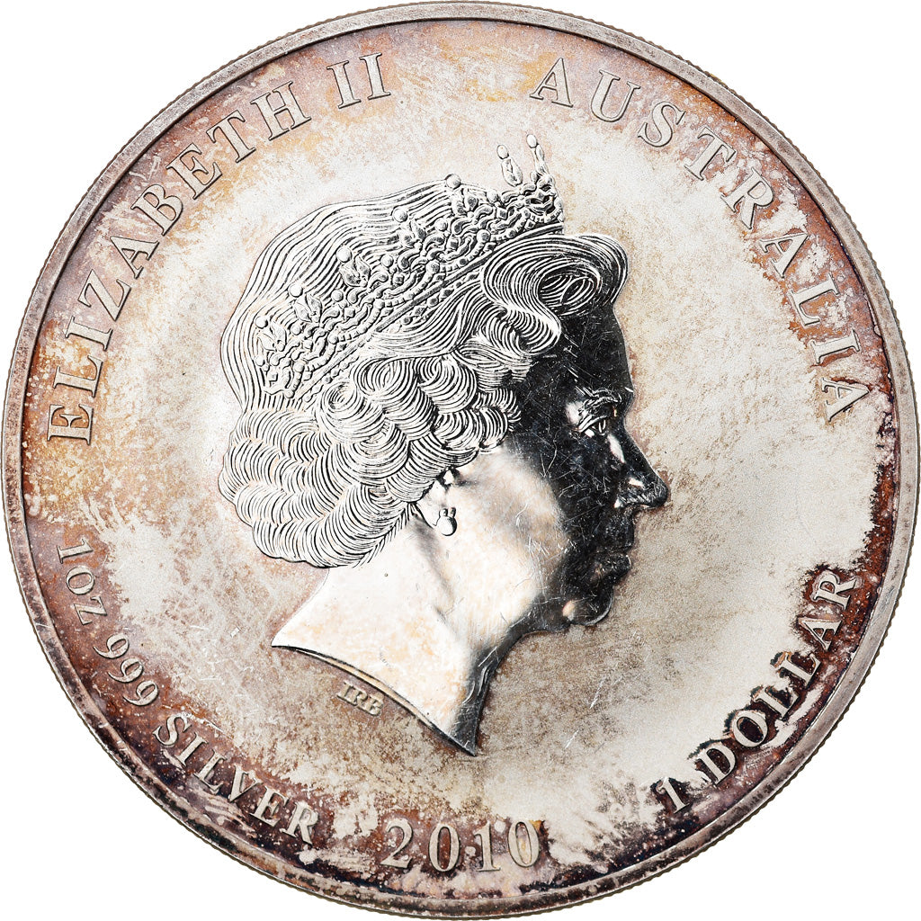 Moneda, Australia, Year of the Tiger, 1 Dollar, 2010, 1 Oz, EBC, Plata