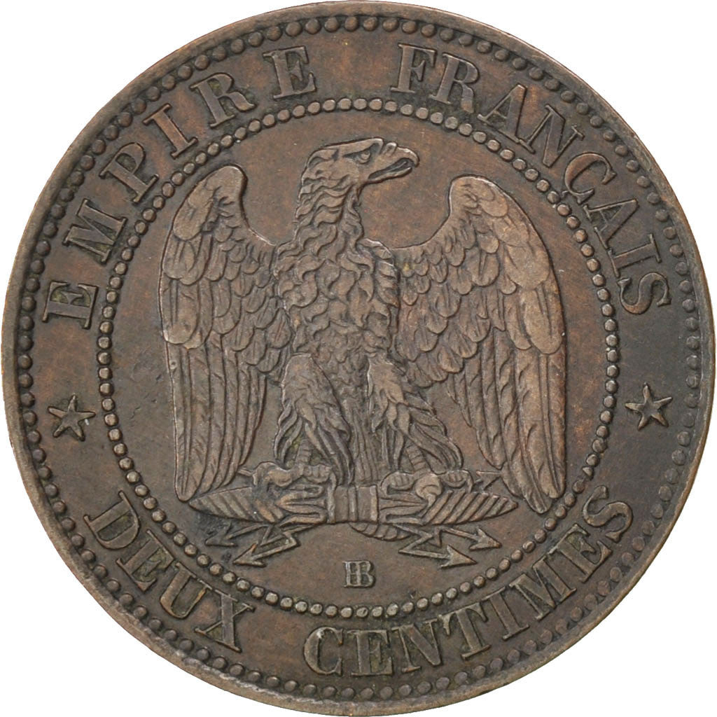 Monnaie, France, Napoleon III, Napoléon III, 2 Centimes, 1861, Strasbourg, TTB