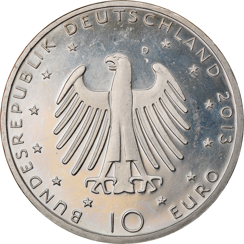 Germany, 10 Euro, Richard Wagner, 2013, Munich, MS(63), Silver, KM:316