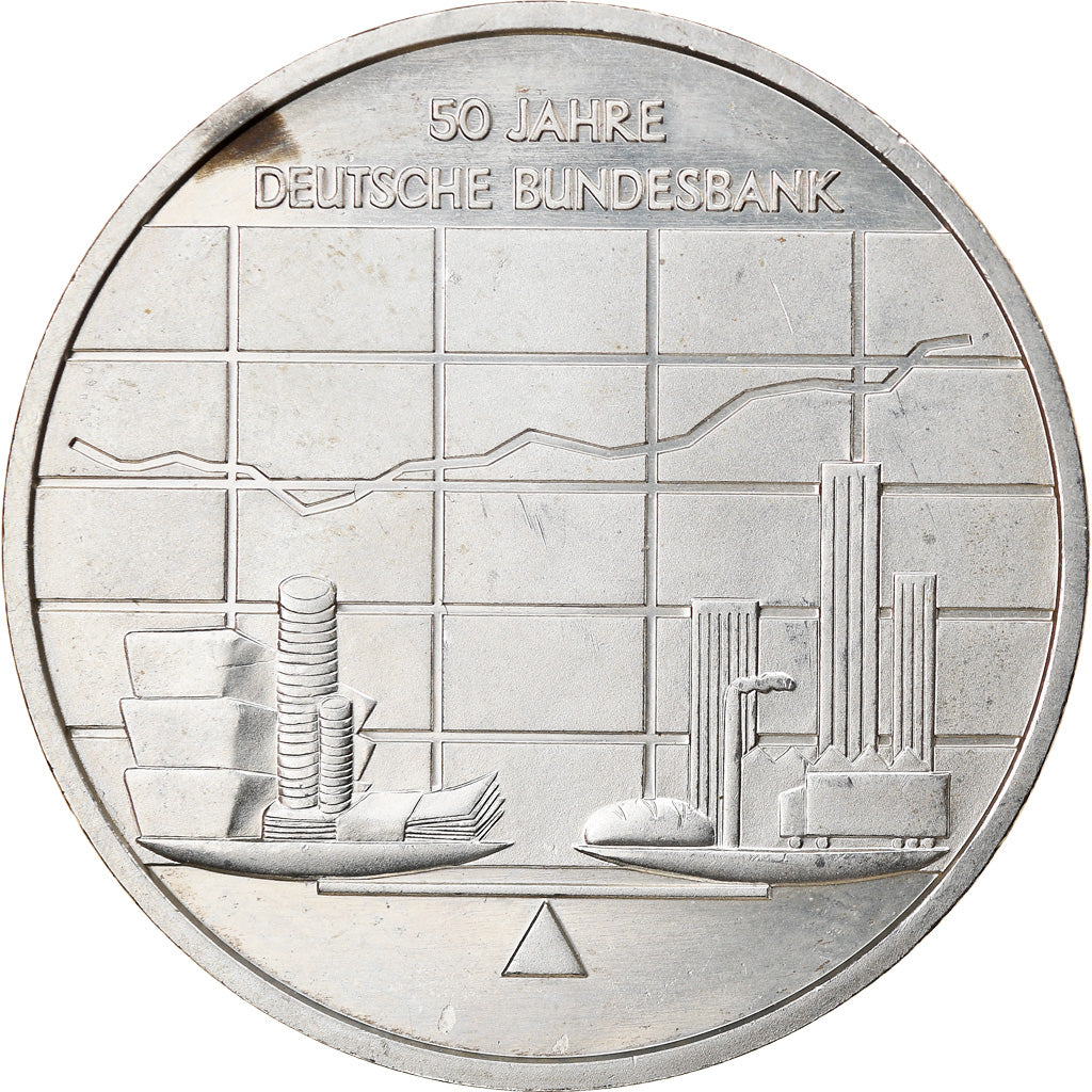 GERMANY - FEDERAL REPUBLIC, 10 Euro, 2007, Hambourg, MS(63), Silver, KM:266