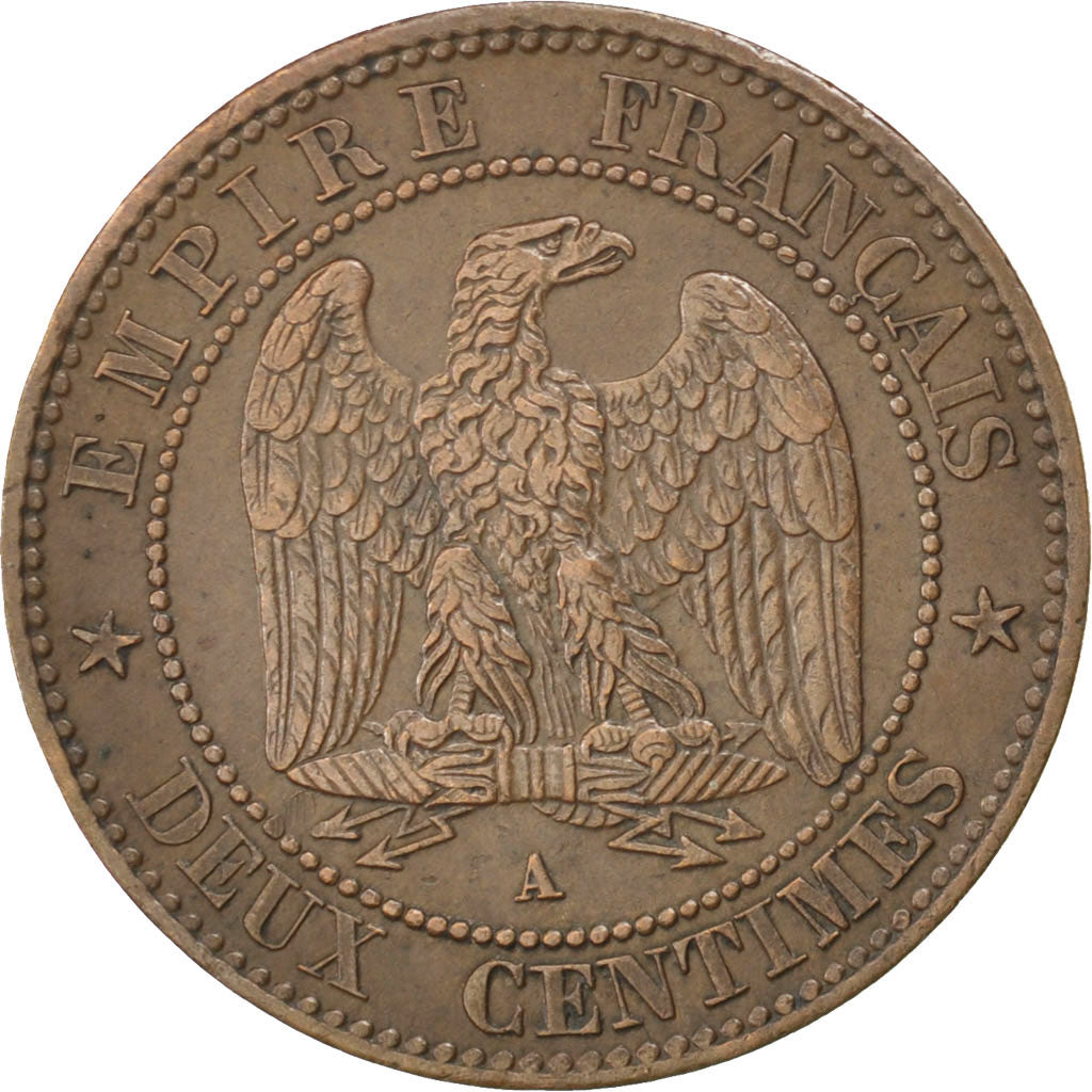 Moneta, Francja, Napoleon III, Napoléon III, 2 Centimes, 1862, Paris