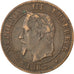 Second Empire, 2 Centimes Napoléon III tête laurée 1862 BB, KM 796.5