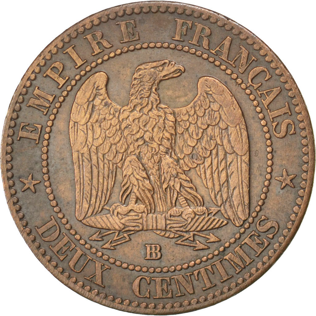 Monnaie, France, Napoleon III, Napoléon III, 2 Centimes, 1862, Strasbourg, TTB