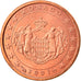 Monaco, Euro Cent, 2001, Paris, MS(63), Copper Plated Steel, KM:167