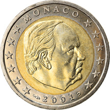 Monaco, 2 Euro, 2001, MS(63), Bi-Metallic, KM:186