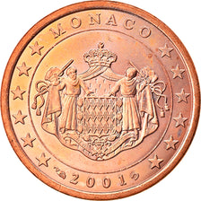 Monaco, 5 Euro Cent, 2001, Paris, MS(63), Copper Plated Steel, KM:169