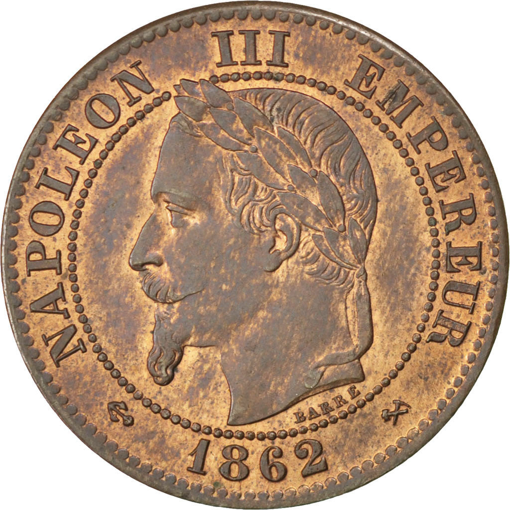 Monnaie, France, Napoleon III, Napoléon III, 2 Centimes, 1862, Bordeaux, SUP+