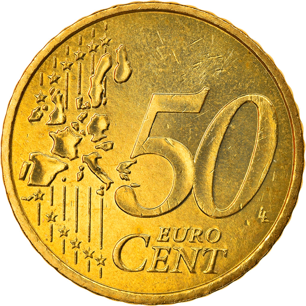 Monaco, 50 Euro Cent, 2001, SPL, Ottone, KM:172