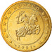 Monaco, 50 Euro Cent, 2001, MS(63), Brass, KM:172