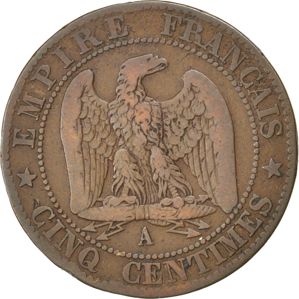 Coin, France, Napoleon III, Napoléon III, 5 Centimes, 1862, Paris, F(12-15)