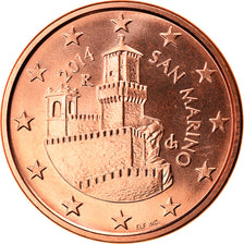 San Marino, 5 Euro Cent, 2014, MS(65-70), Copper Plated Steel