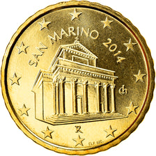 San Marino, 10 Euro Cent, 2014, MS(65-70), Mosiądz