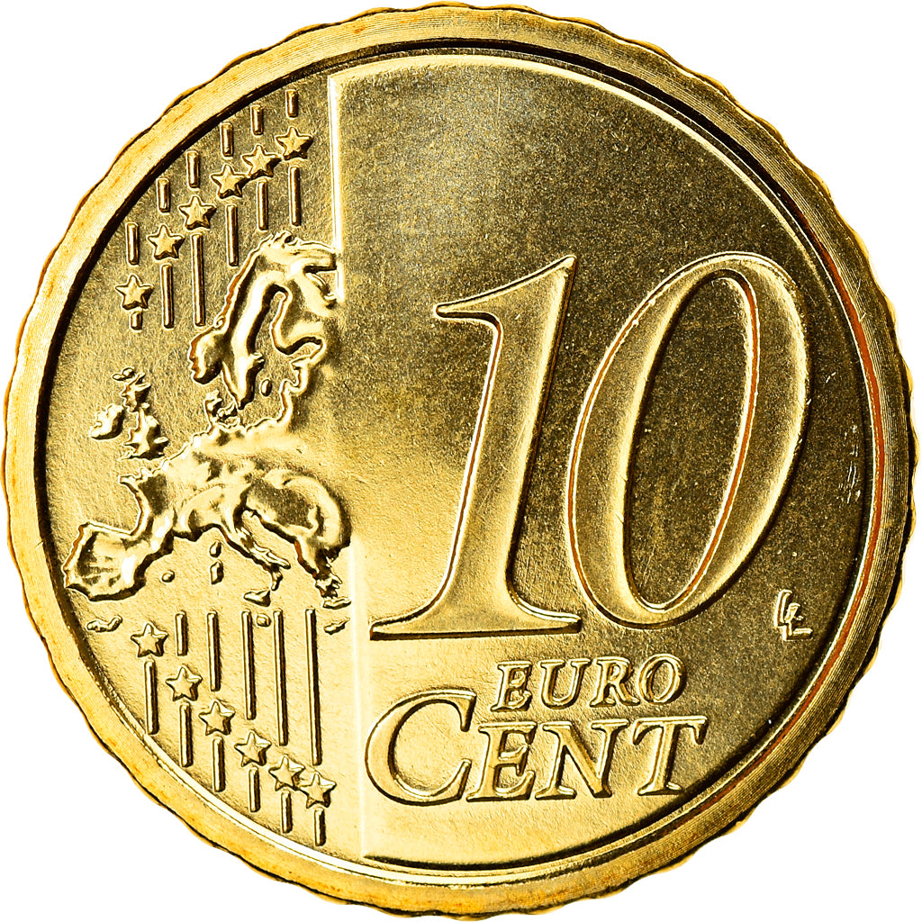 San Marino, 10 Euro Cent, 2014, MS(65-70), Mosiądz