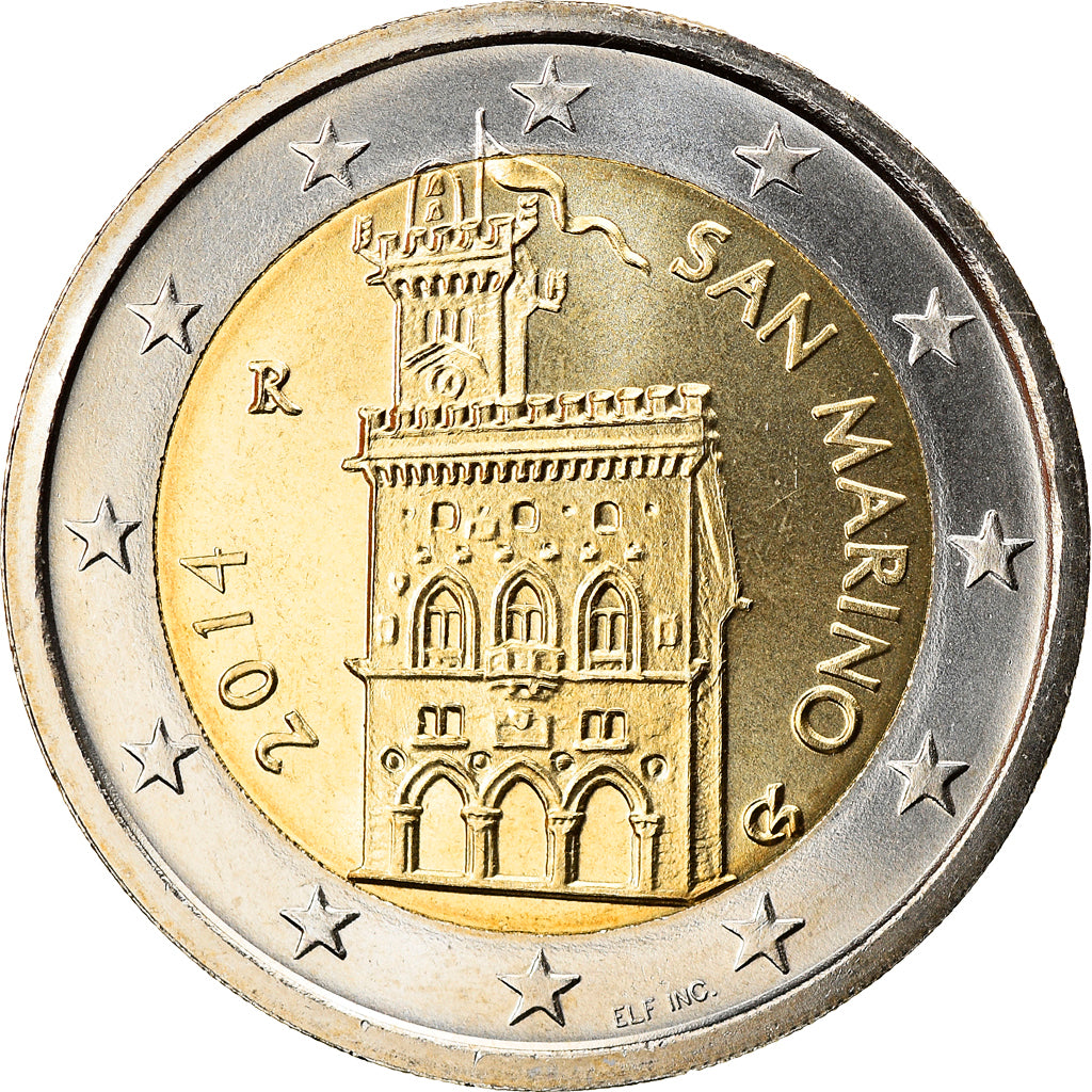 San Marino, 2 Euro, 2014, MS(65-70), Bi-Metallic