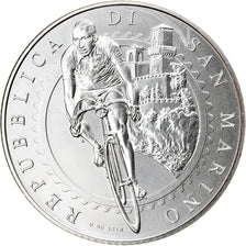 San Marino, 5 Euro, Gino Bartali, 2014, MS(65-70), Prata