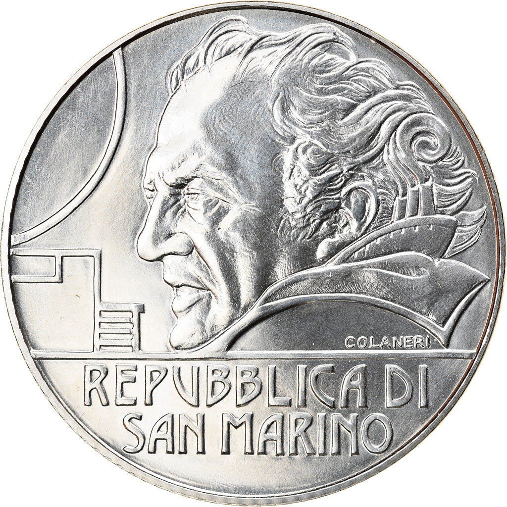 San Marino, 5 Euro, Federico Fellini, 2013, MS(65-70), Silver
