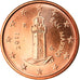 San Marino, Euro Cent, 2011, MS(65-70), Copper Plated Steel, KM:440