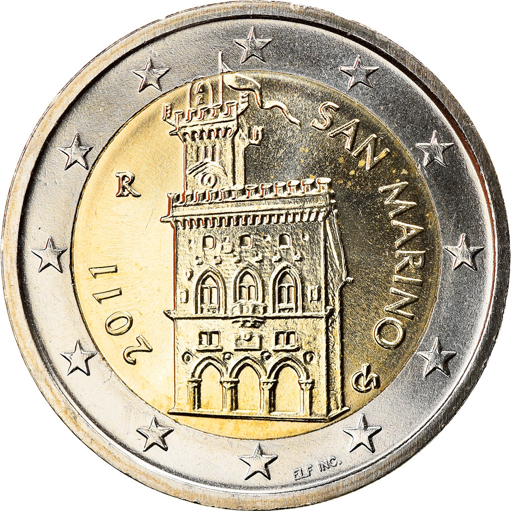 San Marino, 2 Euro, 2011, Rome, MS(65-70), Bi-Metallic, KM:486