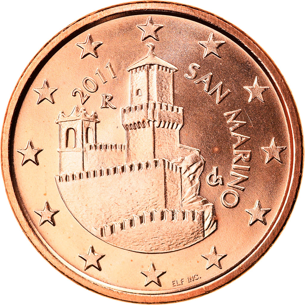 San Marino, 5 Euro Cent, 2011, MS(65-70), Copper Plated Steel, KM:442