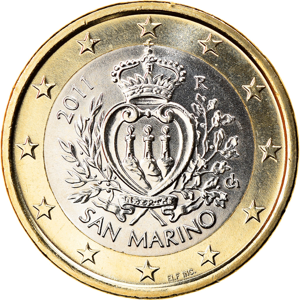 San Marino, Euro, 2011, MS(65-70), Bi-Metallic, KM:485