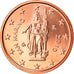 San Marino, 2 Euro Cent, 2010, Rome, MS(65-70), Copper Plated Steel, KM:441