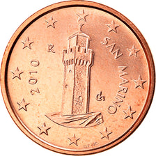 San Marino, Euro Cent, 2010, Rome, MS(65-70), Copper Plated Steel, KM:440