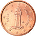San Marino, Euro Cent, 2010, Rome, MS(65-70), Copper Plated Steel, KM:440