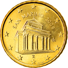 San Marino, 10 Euro Cent, 2009, Rome, MS(65-70), Brass, KM:482
