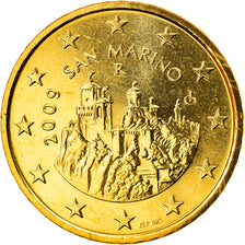 San Marino, 50 Euro Cent, 2009, Rome, MS(65-70), Brass, KM:484