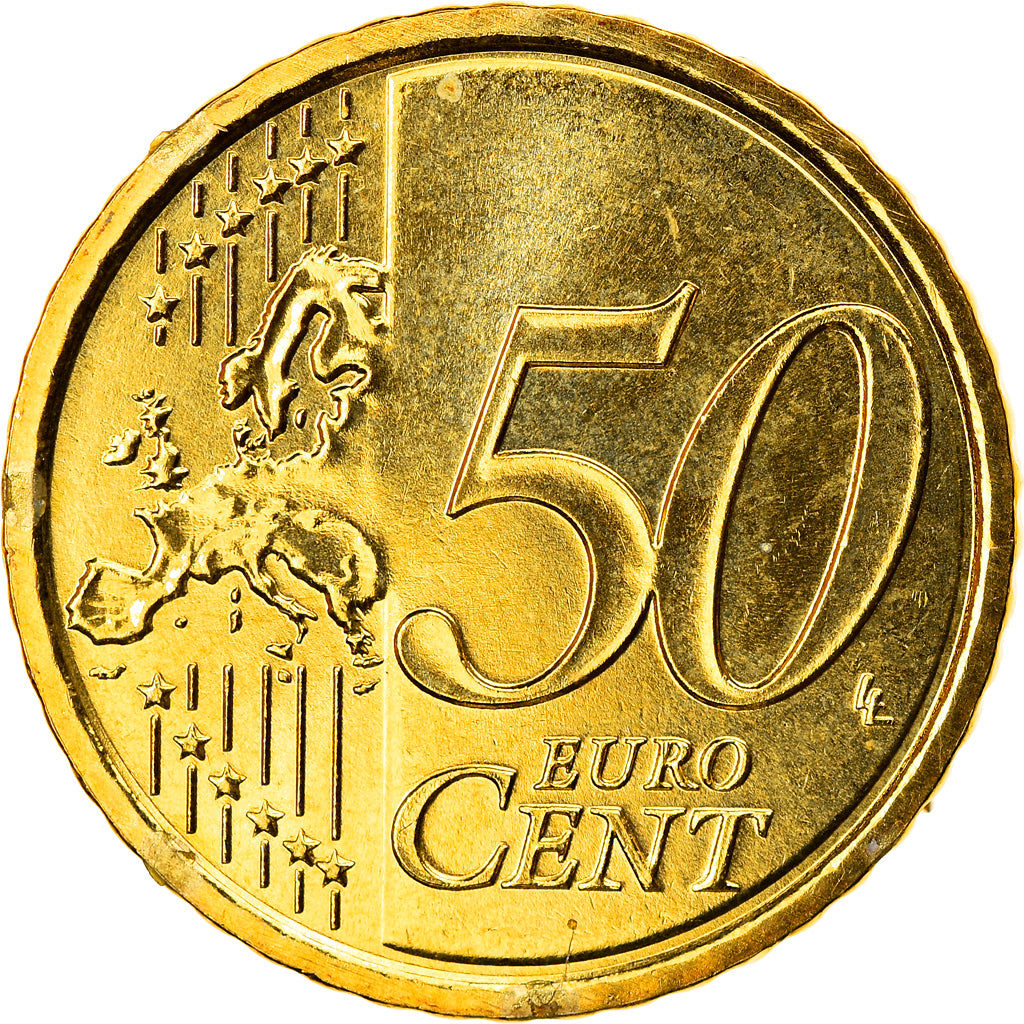 San Marino, 50 Euro Cent, 2009, Rome, MS(65-70), Brass, KM:484