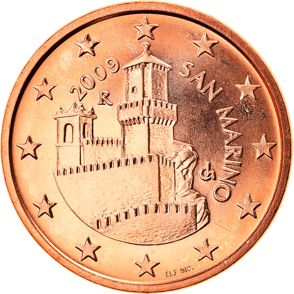 San Marino, 5 Euro Cent, 2009, Rome, MS(65-70), Copper Plated Steel, KM:442